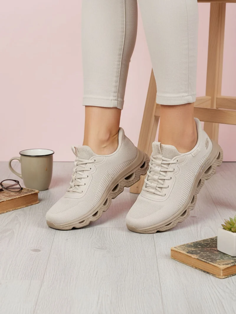 BOBS ARC WAVES Sneakers donna glide-step - naturale