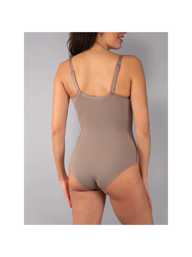 AR42 Body donna con pizzo coppa C con ferretto - fango