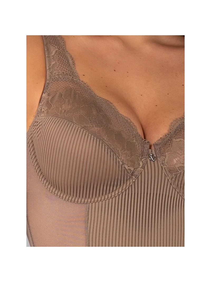 AR42 Body donna con pizzo coppa C con ferretto - fango
