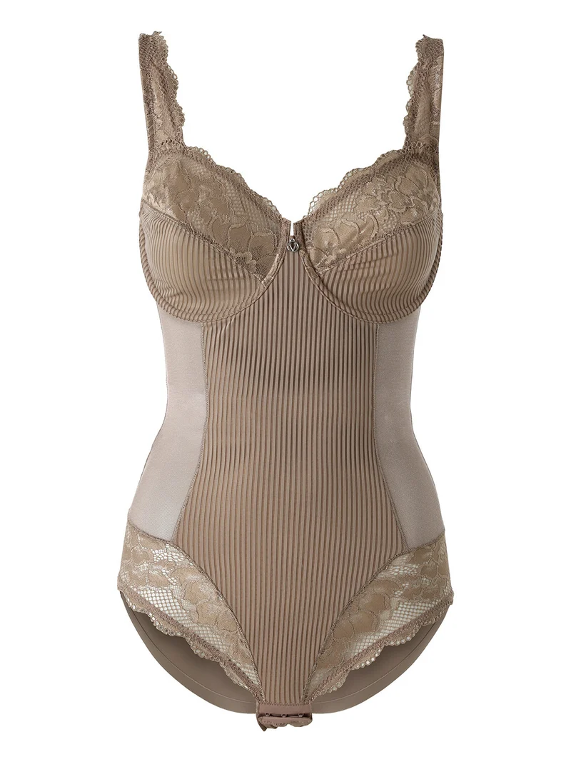AR42 Body donna con pizzo coppa C con ferretto - fango