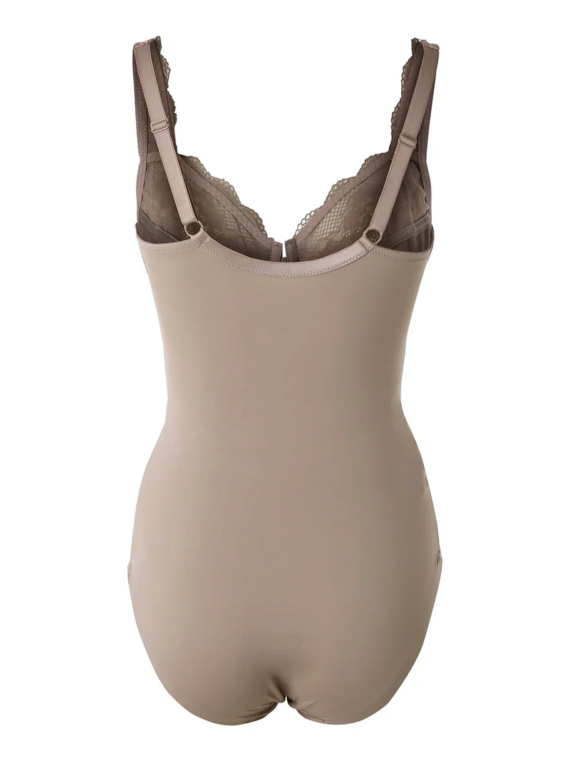 AR42 Body donna con pizzo coppa C con ferretto - fango