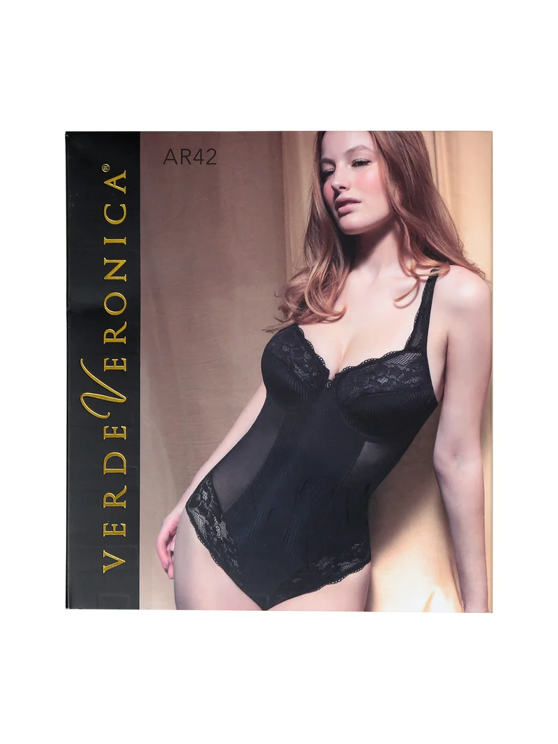AR42 Body donna con pizzo coppa C con ferretto - fango