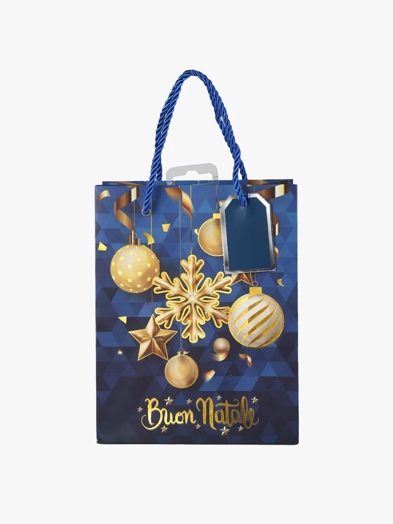 Sacchetto regalo natalizio - blu