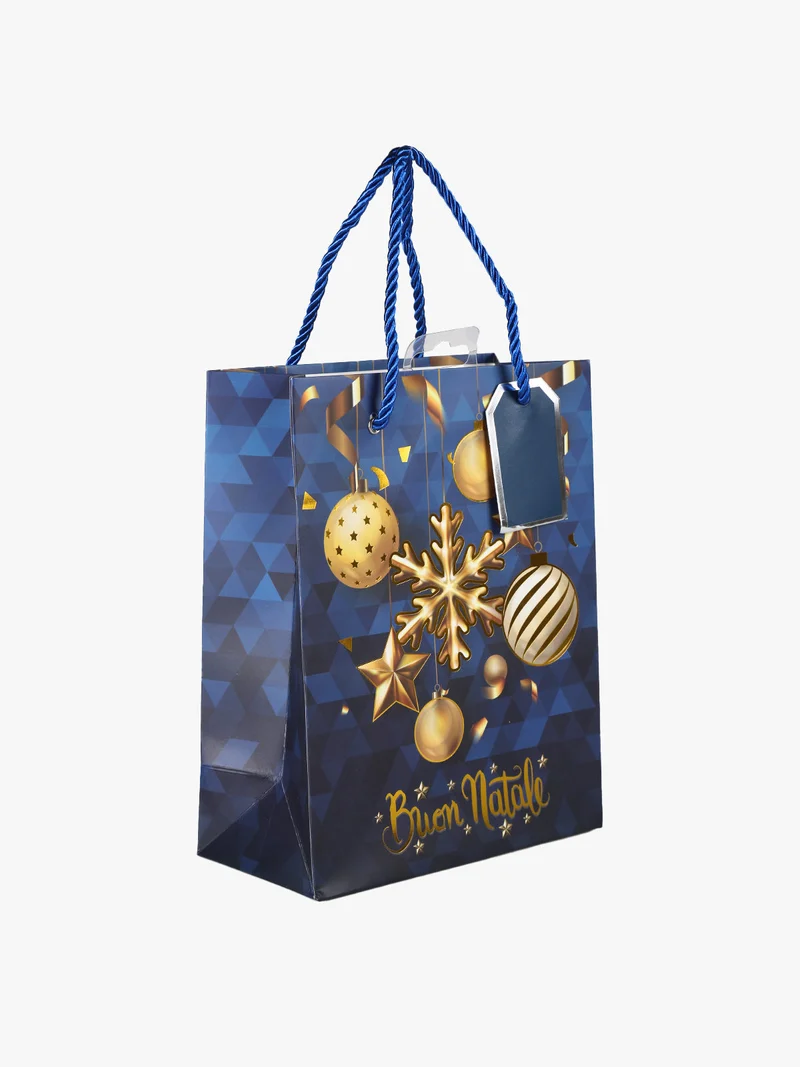 Sacchetto regalo natalizio - blu