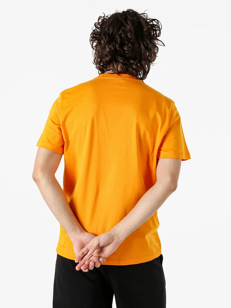 T-shirt da uomo in cotone con logo - arancione