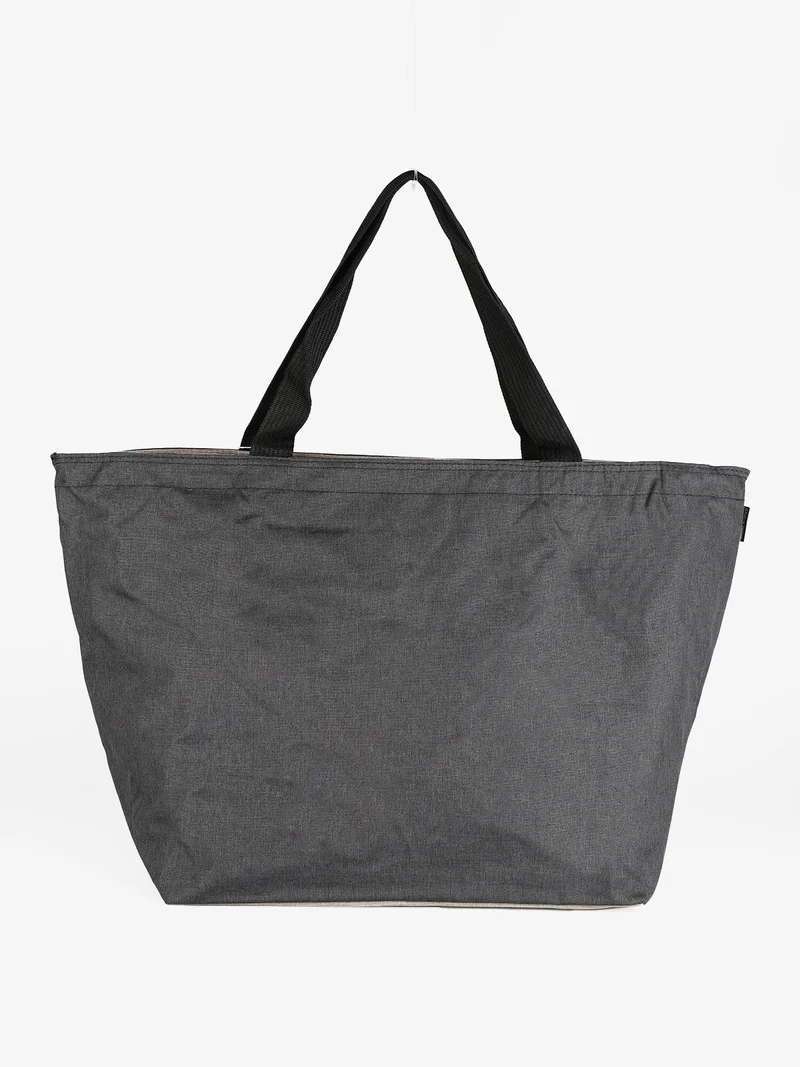 Maxi borsa donna in tessuto bicolor - nero