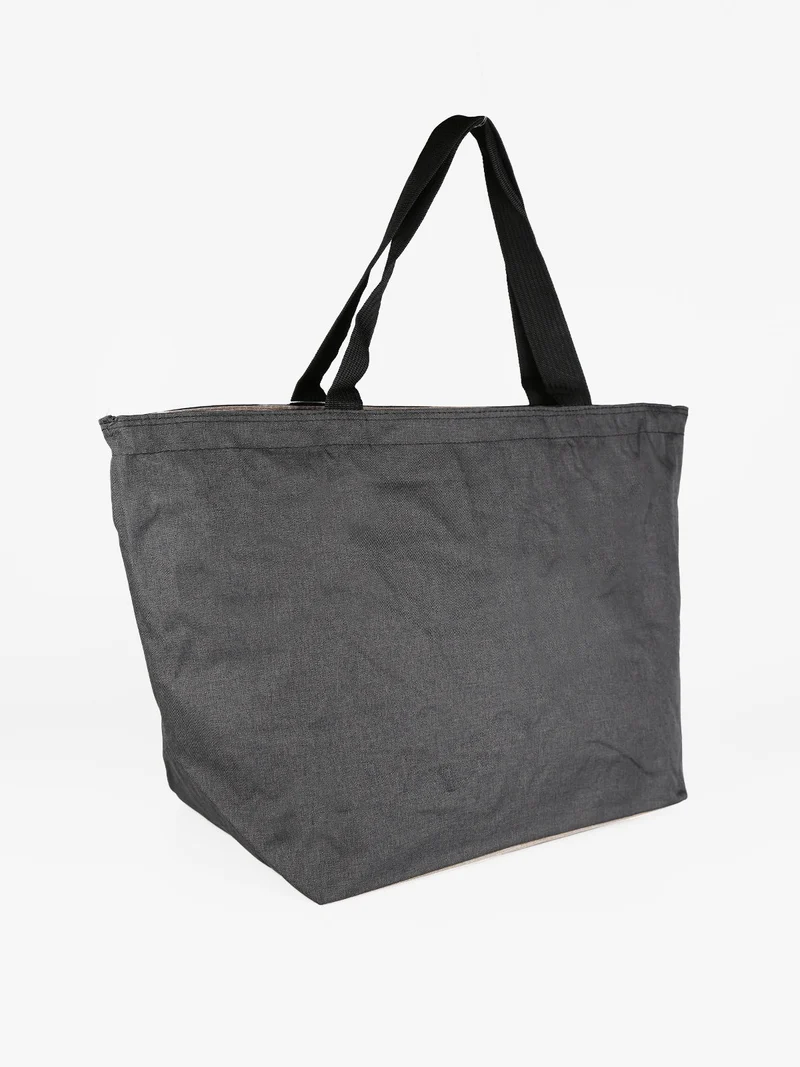 Maxi borsa donna in tessuto bicolor - nero