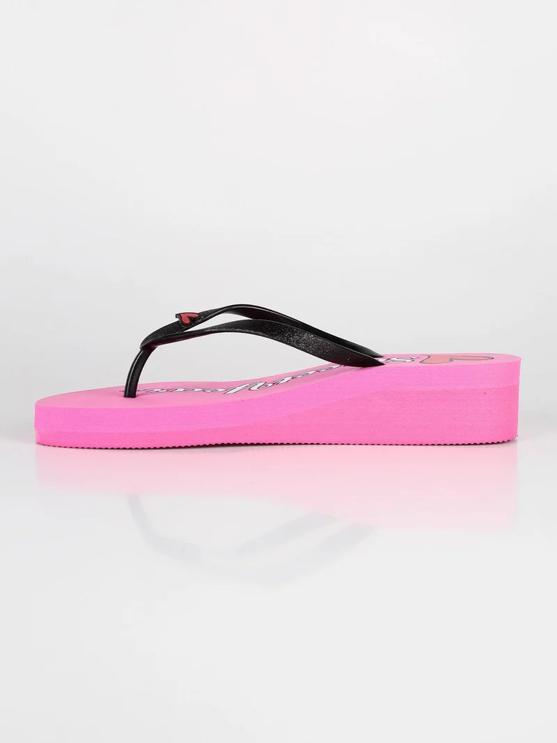 Infradito con zeppa - fucsia
