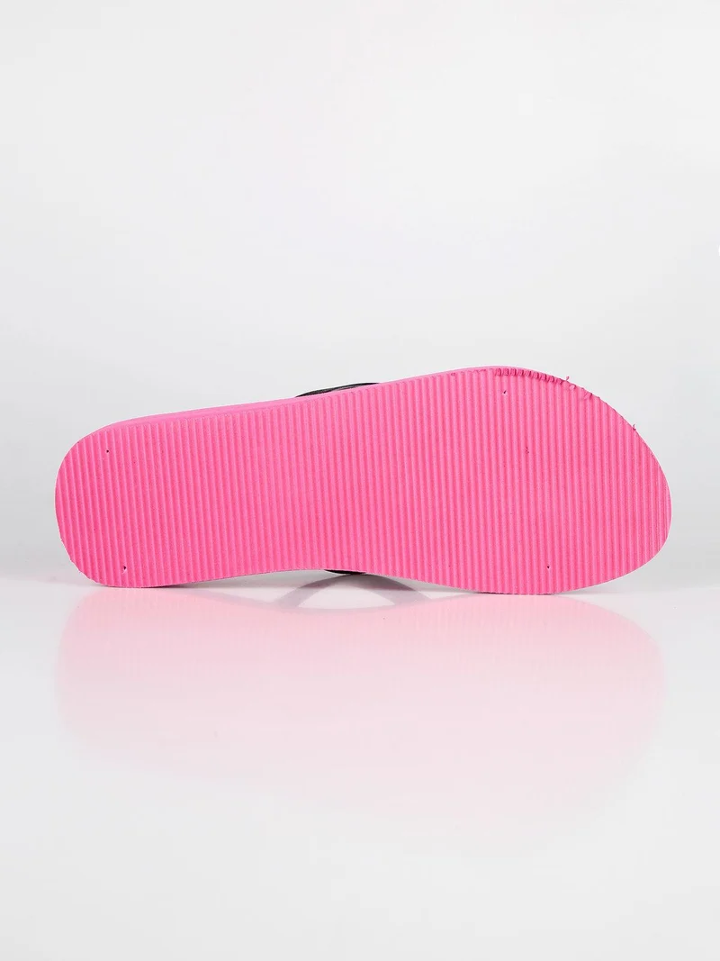 Infradito con zeppa - fucsia
