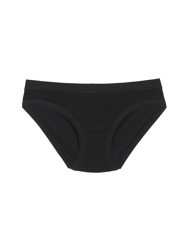 Confezione da 3 mini slip da donna in cotone bielastico - nero