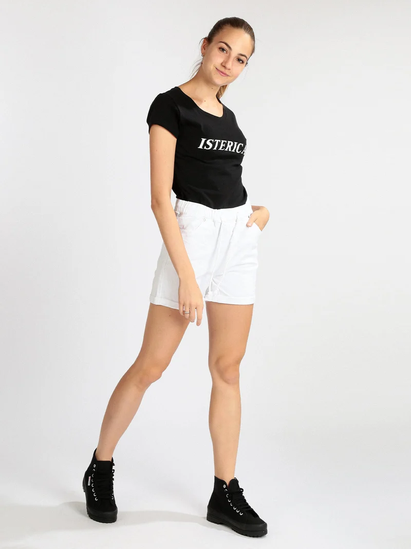 Shorts donna in cotone - bianco