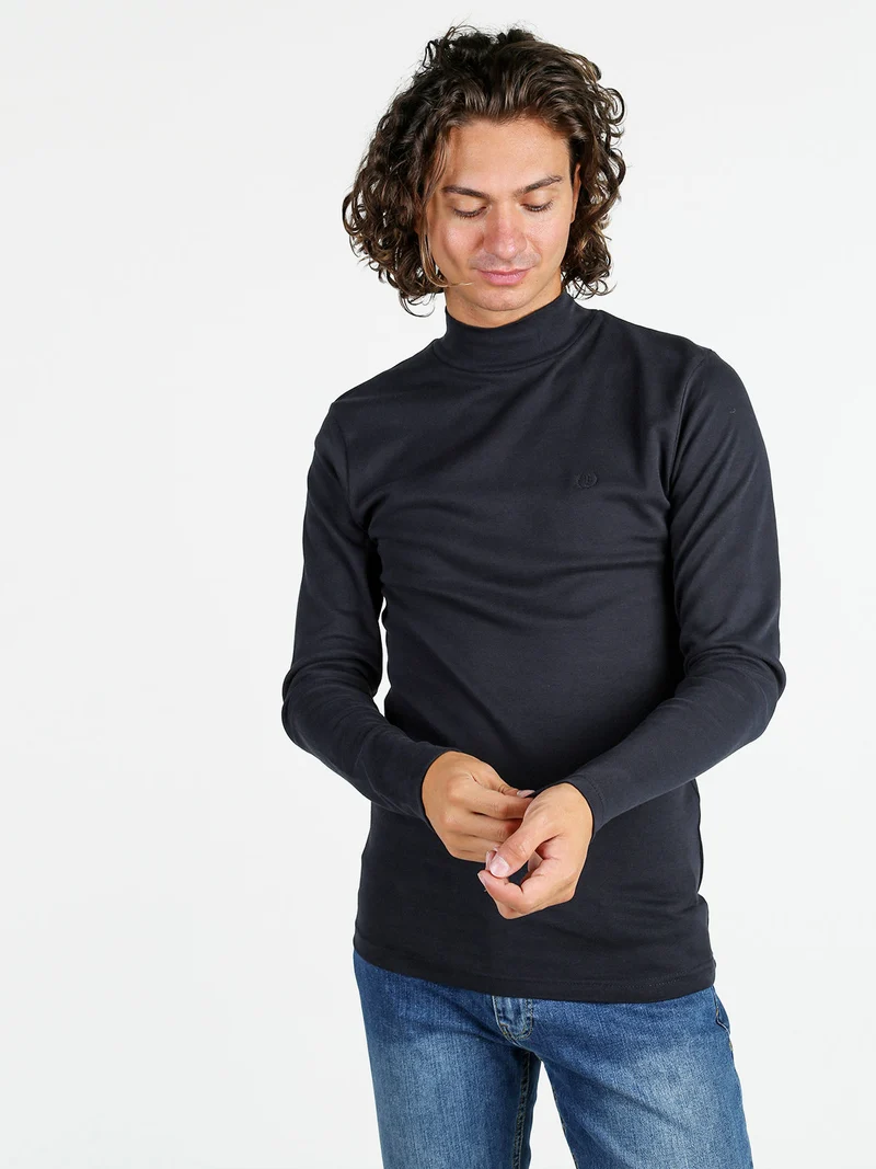 Maglia lupetto da uomo - blu scuro