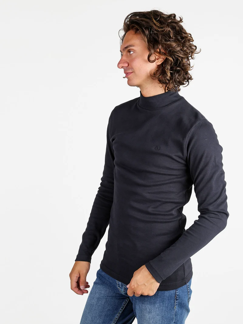 Maglia lupetto da uomo - blu scuro