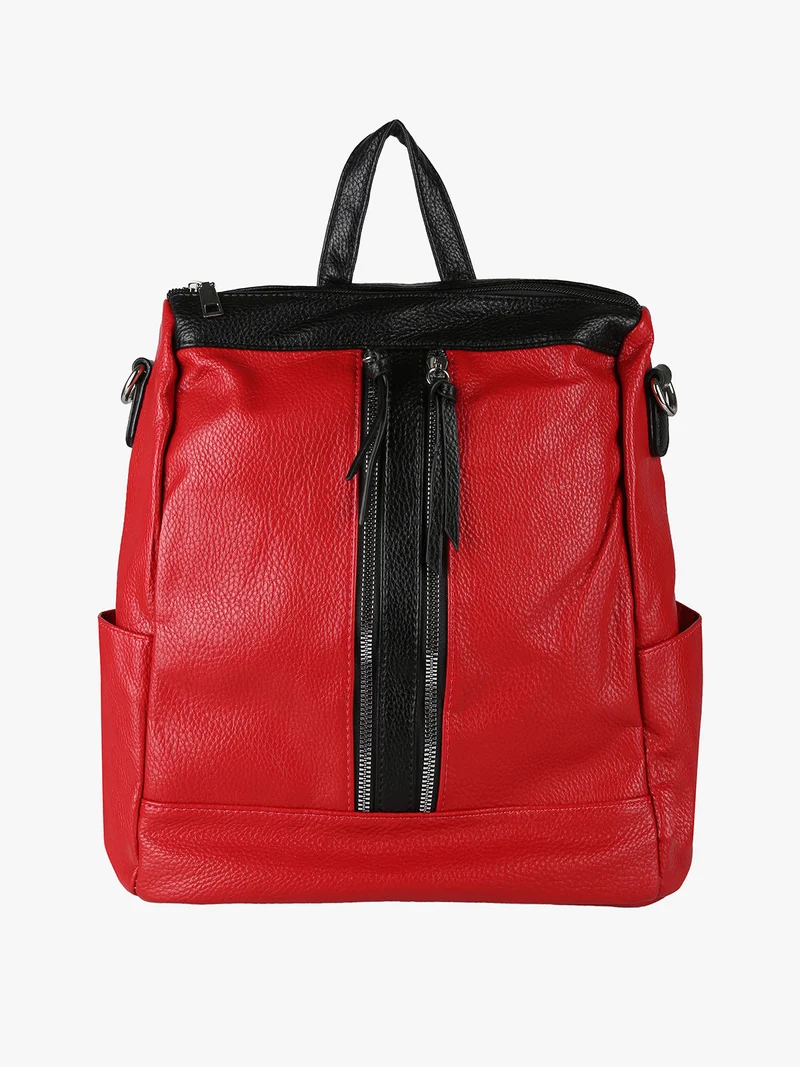 Zaino donna in ecopelle - rosso
