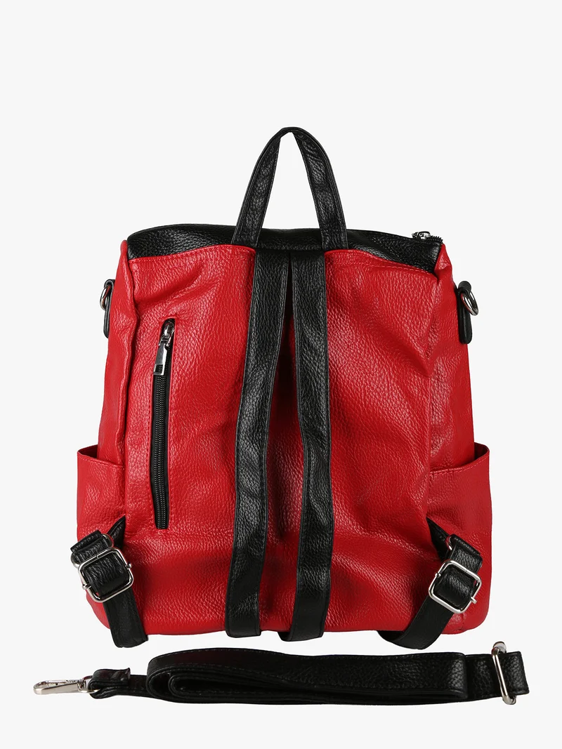 Zaino donna in ecopelle - rosso