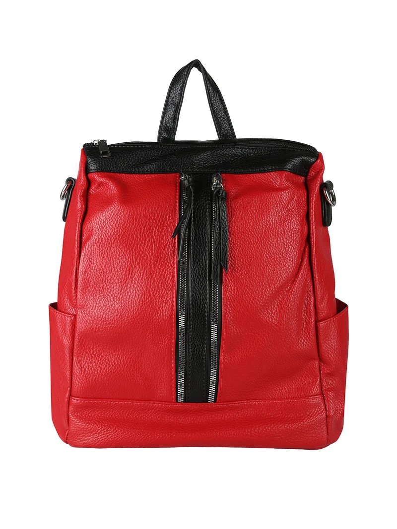 Zaino donna in ecopelle - rosso