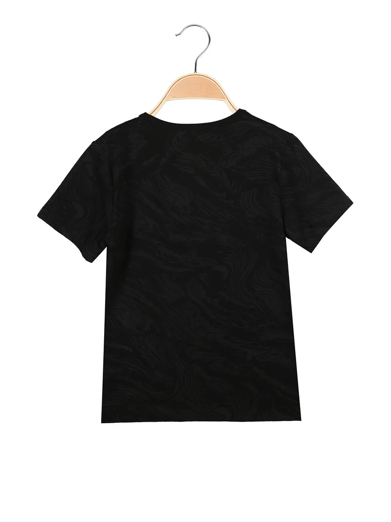 T-shirt girocollo da ragazzo - nero