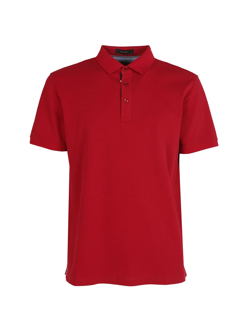 Polo da uomo a maniche corte - rosso