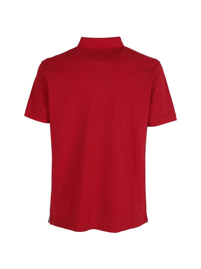 Polo da uomo a maniche corte - rosso