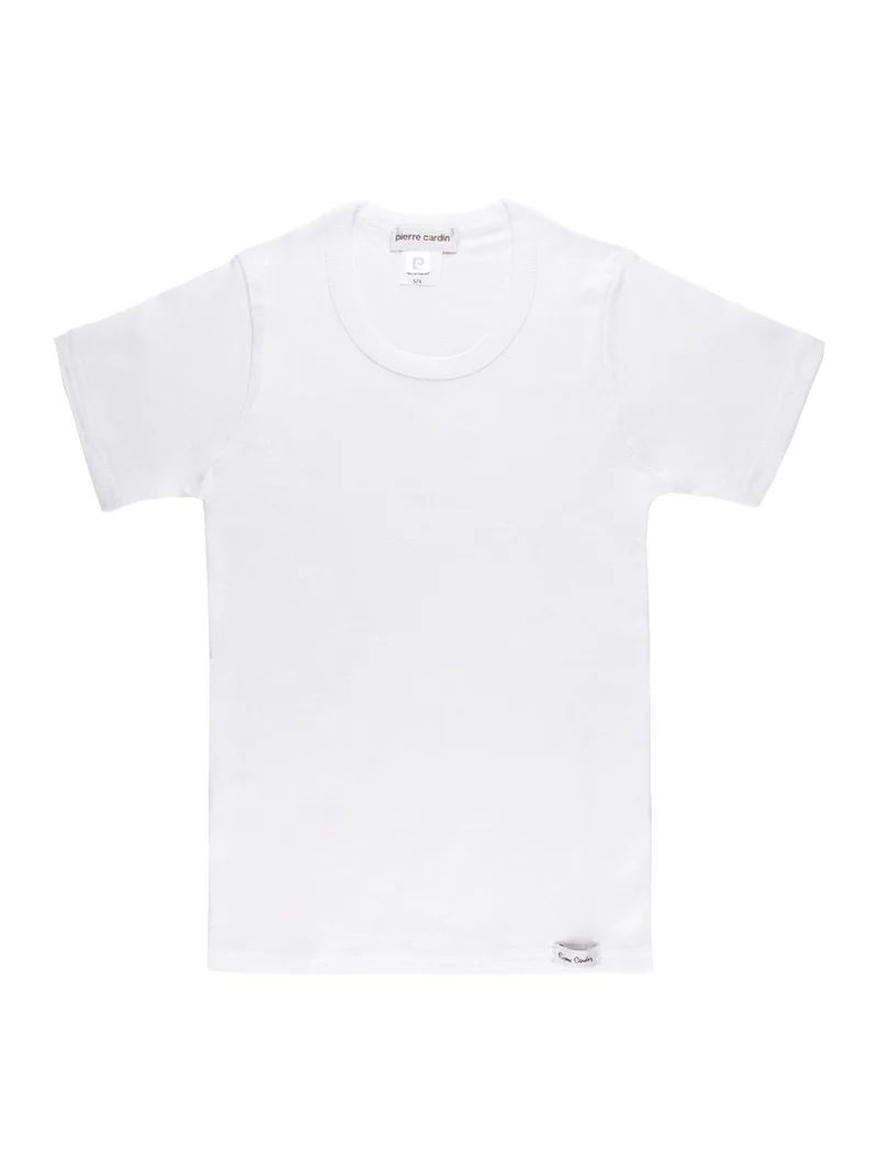 Maglia intima a maniche corte in cotone - bianco