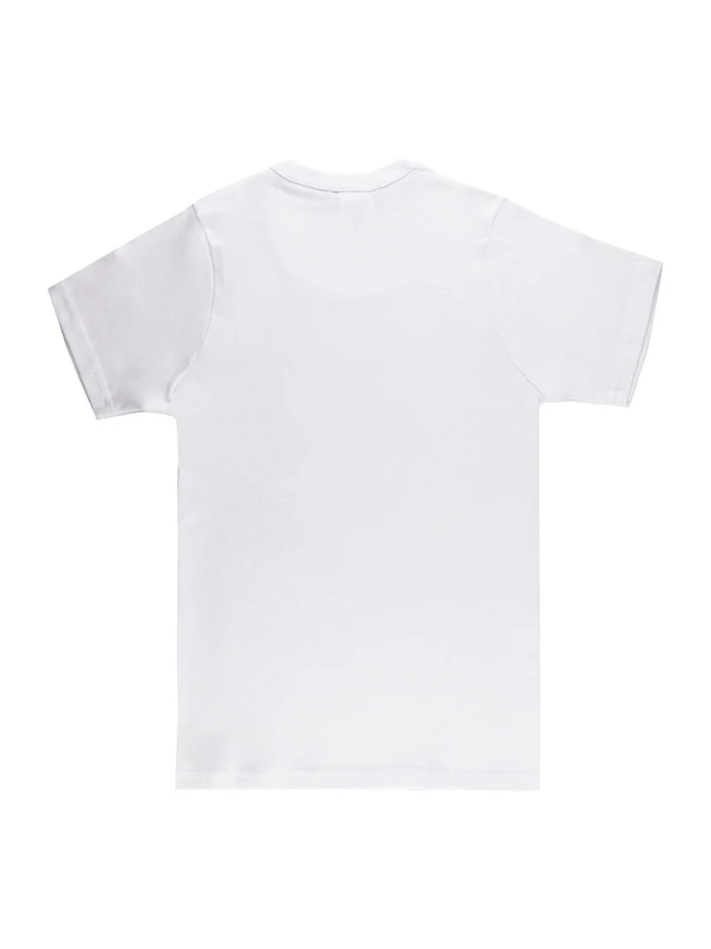 Maglia intima a maniche corte in cotone - bianco