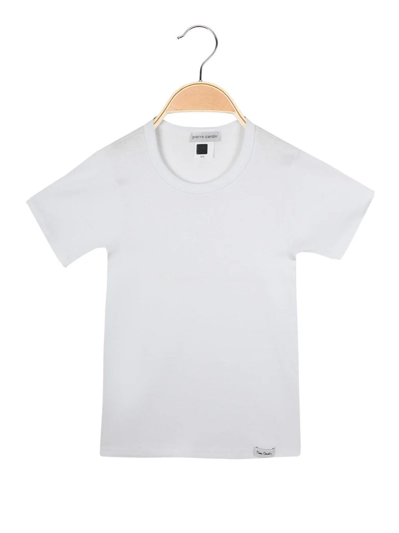Maglia intima a maniche corte in cotone - bianco