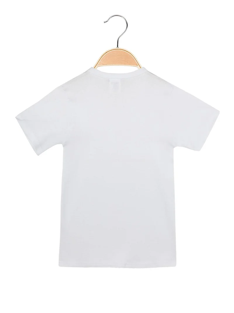 Maglia intima a maniche corte in cotone - bianco
