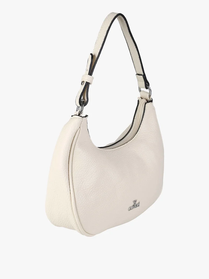Borsa donna mini hobo in ecopelle - beige