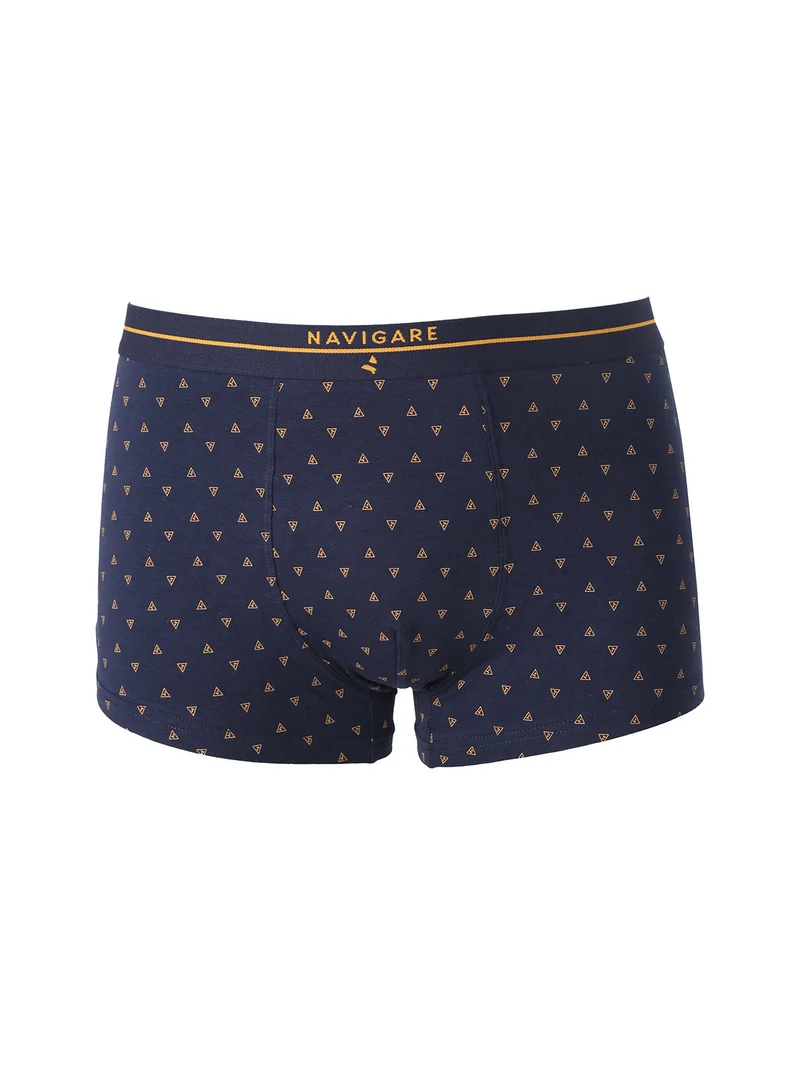 Boxer uomo in cotone con stampe - blu scuro