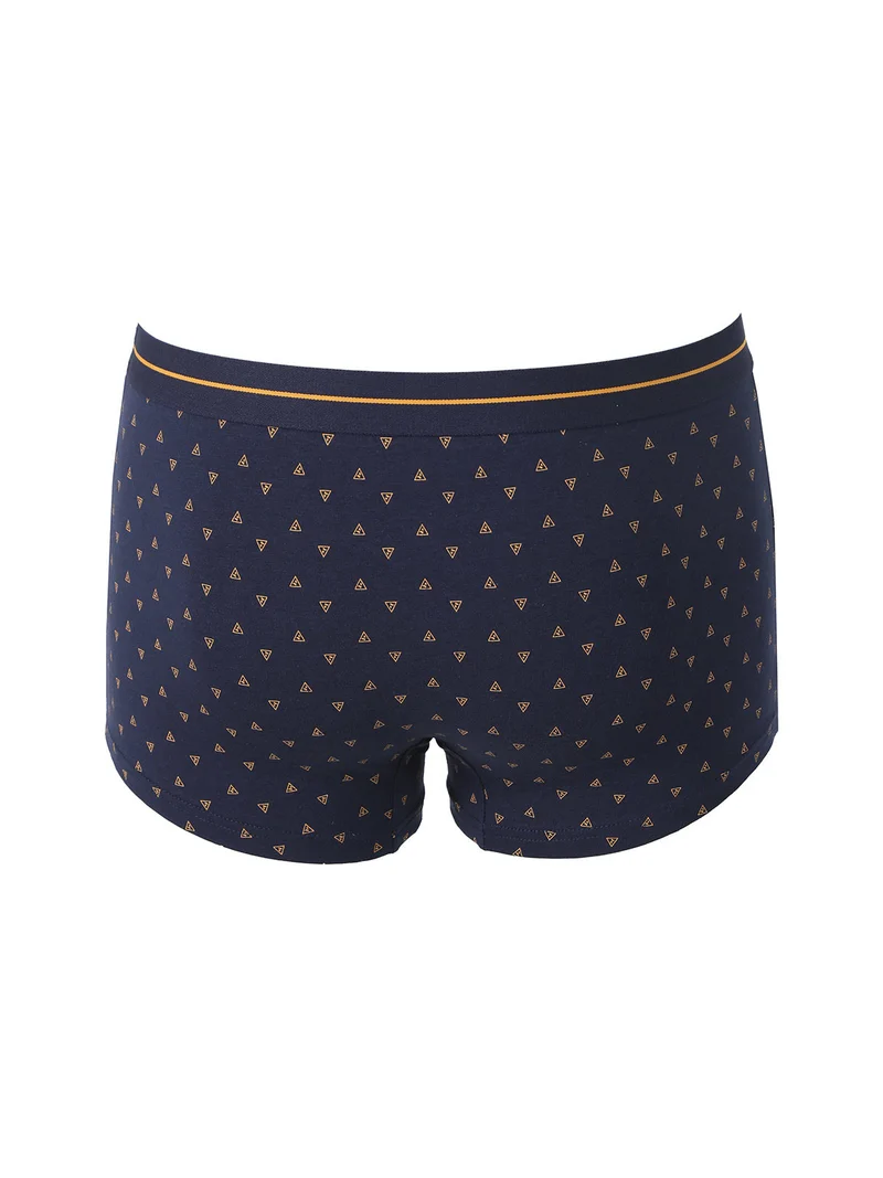 Boxer uomo in cotone con stampe - blu scuro