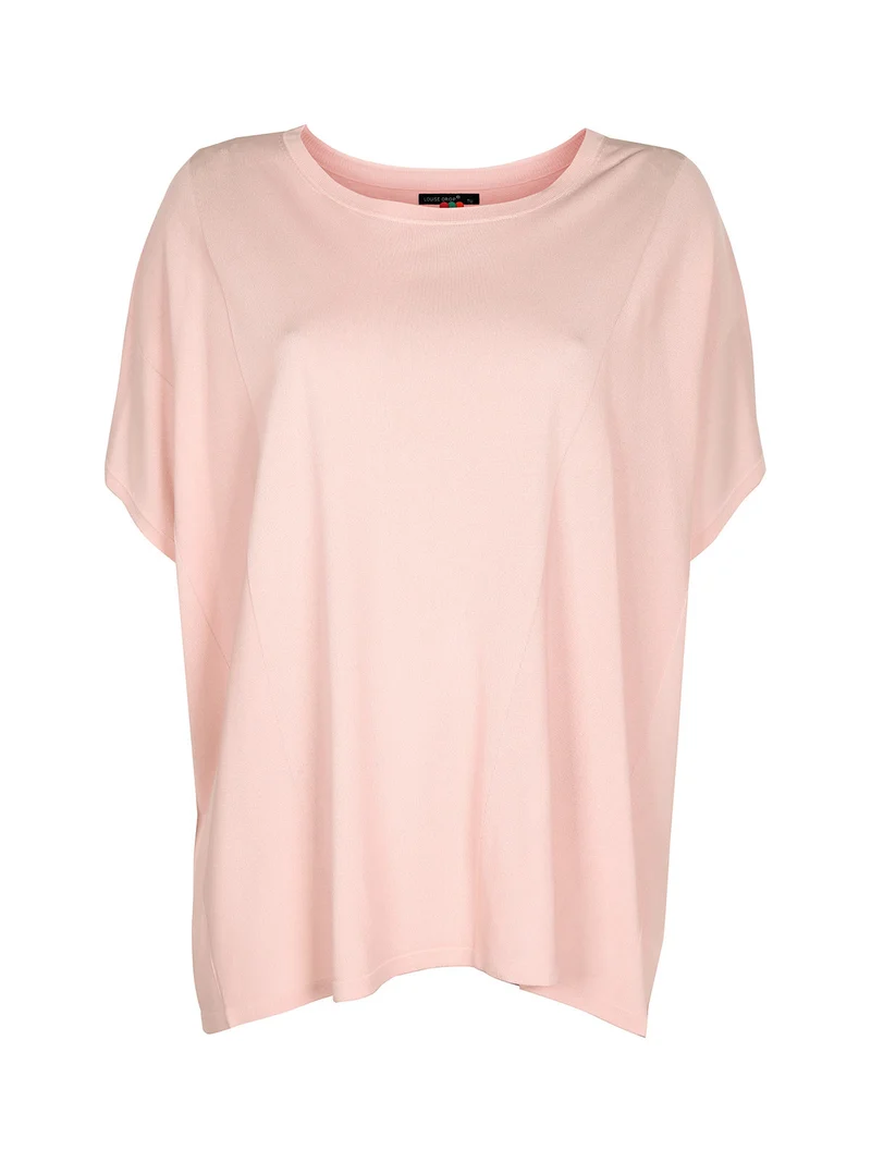 Maglia donna oversize manica corta - rosa