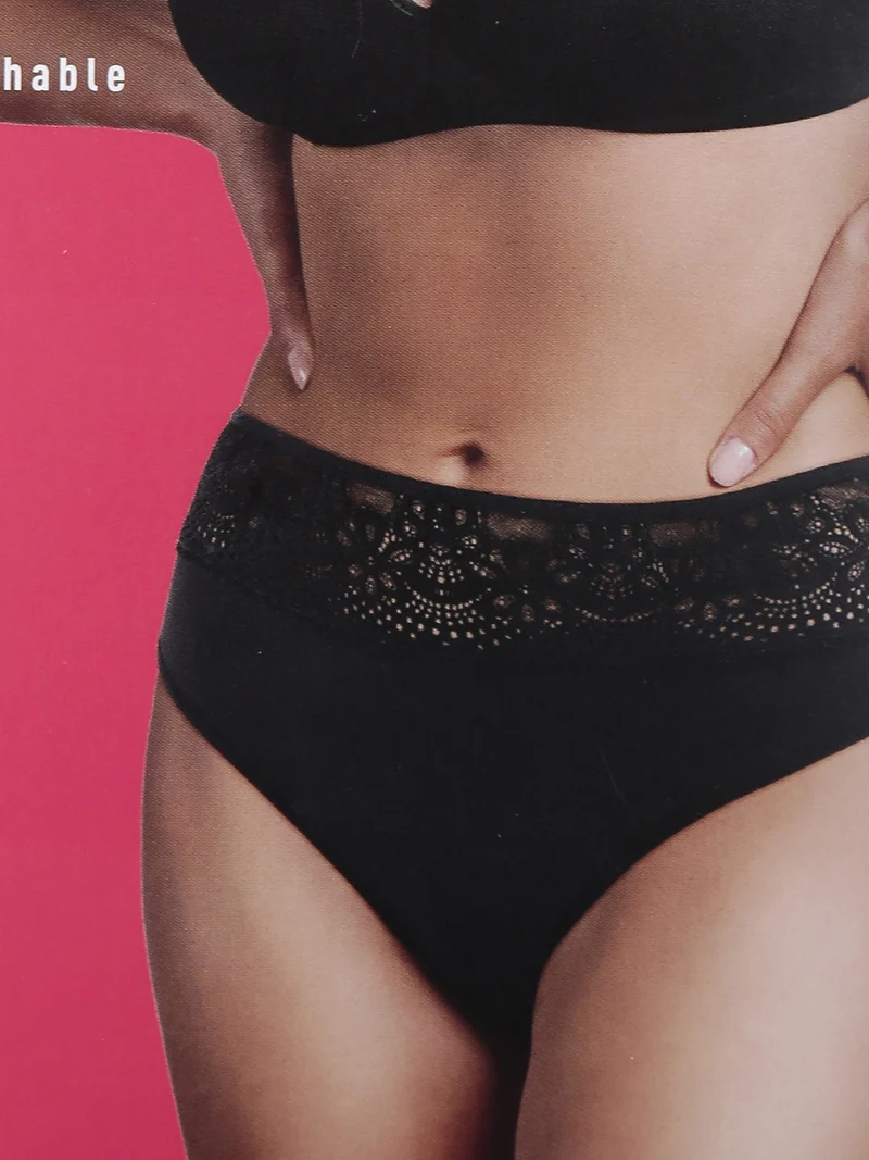 Slip donna assorbente lavabile - nero