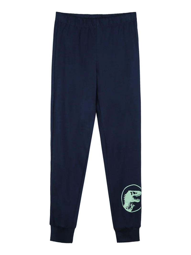Jurassic world pigiama lungo da bambino in cotone - verde