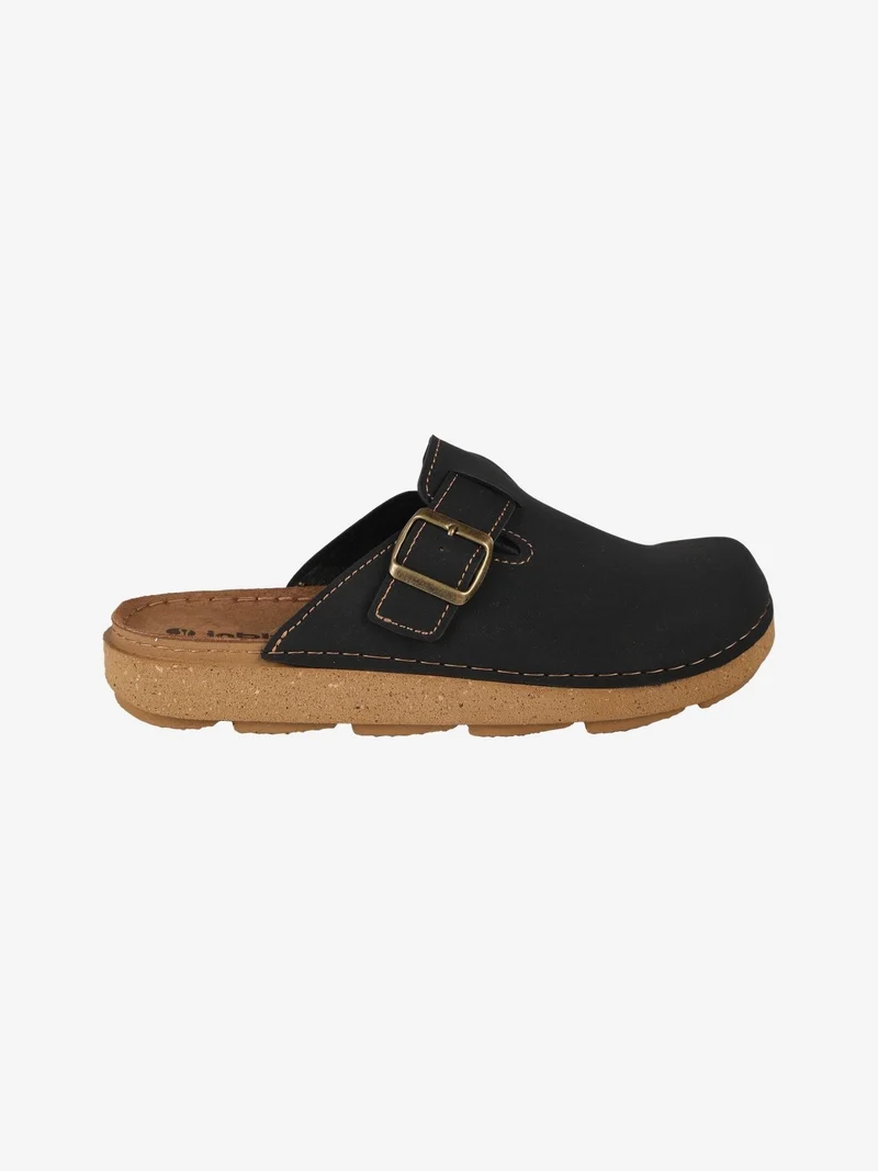 Sabot uomo con fibbia - nero