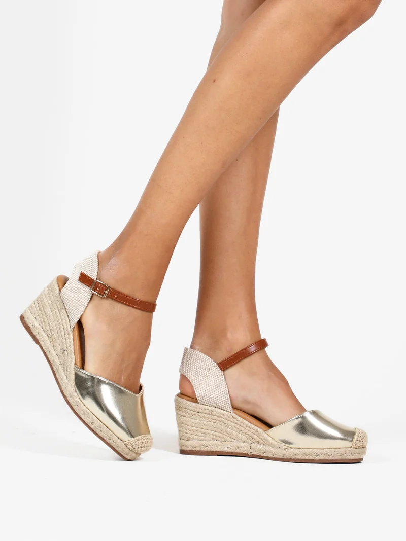 Campesine donna in similpelle metallizzata - oro