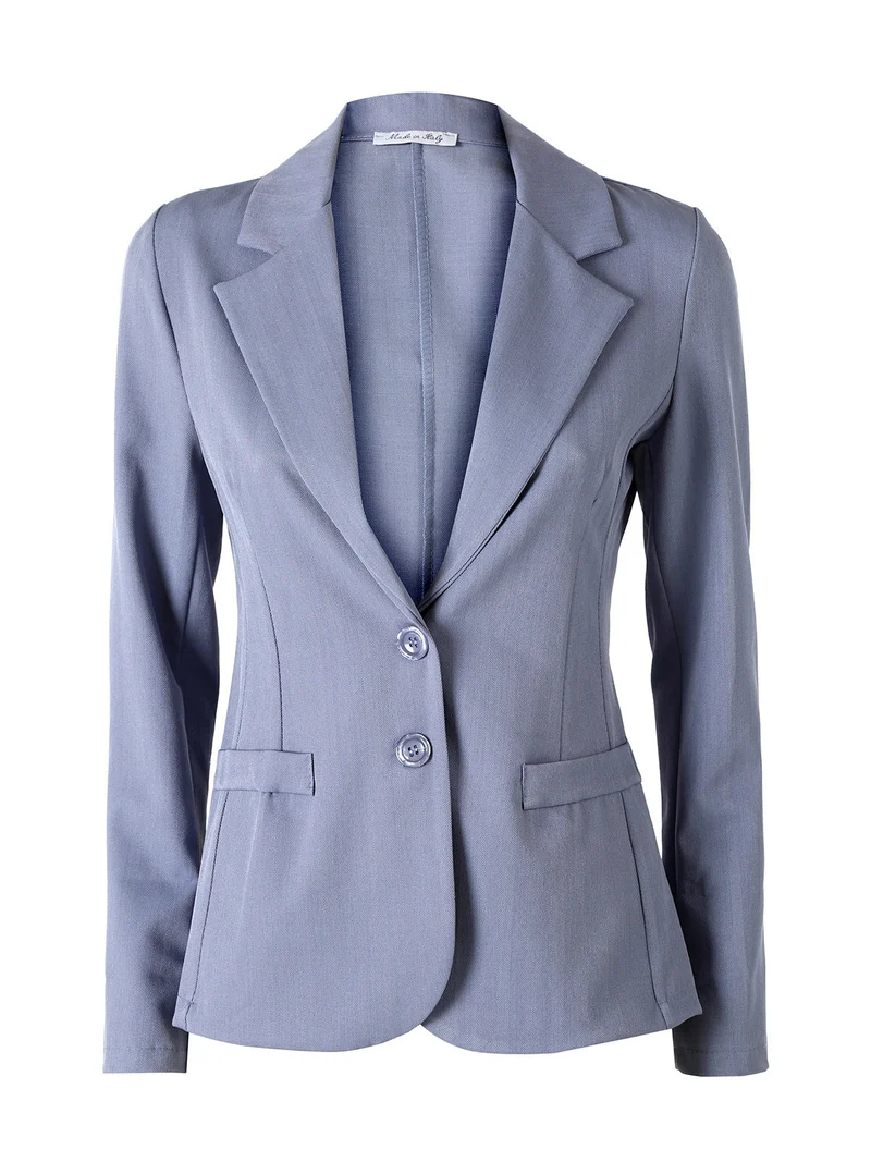 Blazer donna con bottoni - blu