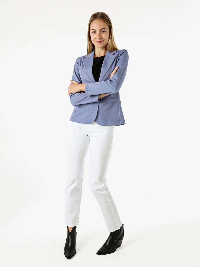Blazer donna con bottoni - blu