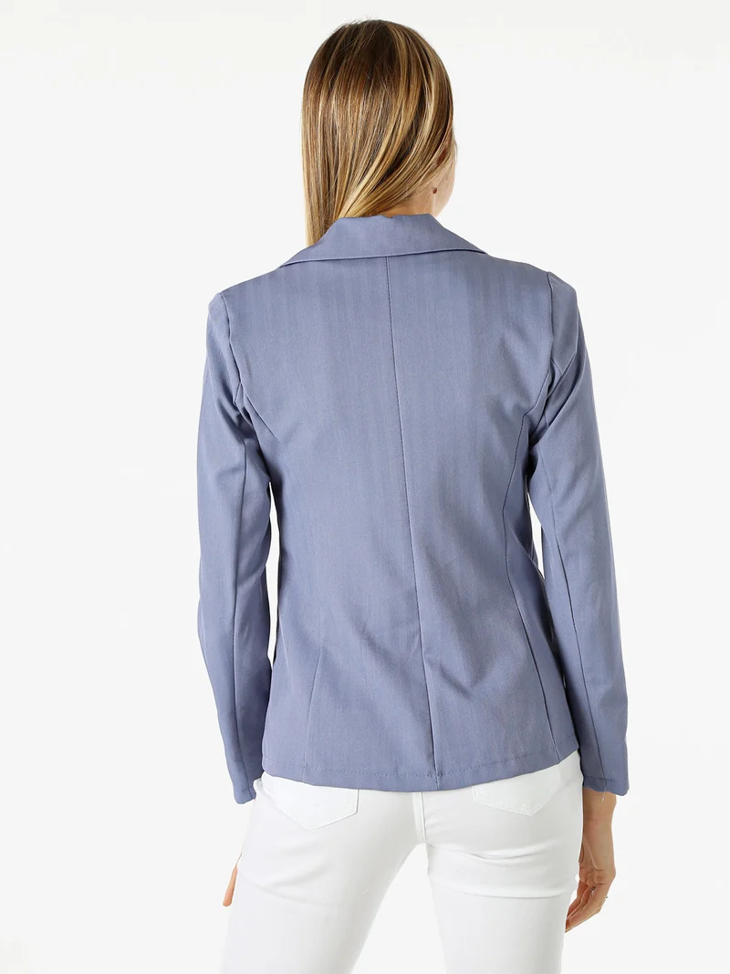 Blazer donna con bottoni - blu