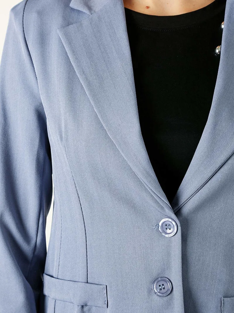 Blazer donna con bottoni - blu