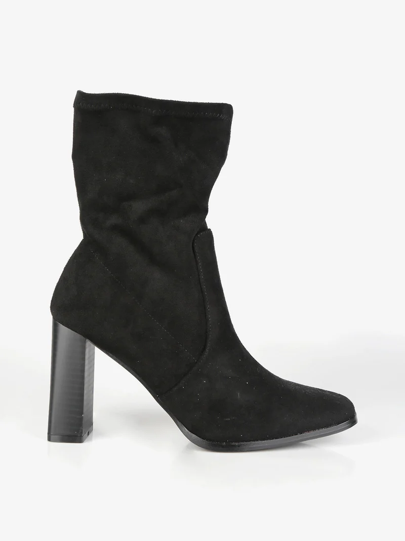 Stivaletti donna con tacco - nero