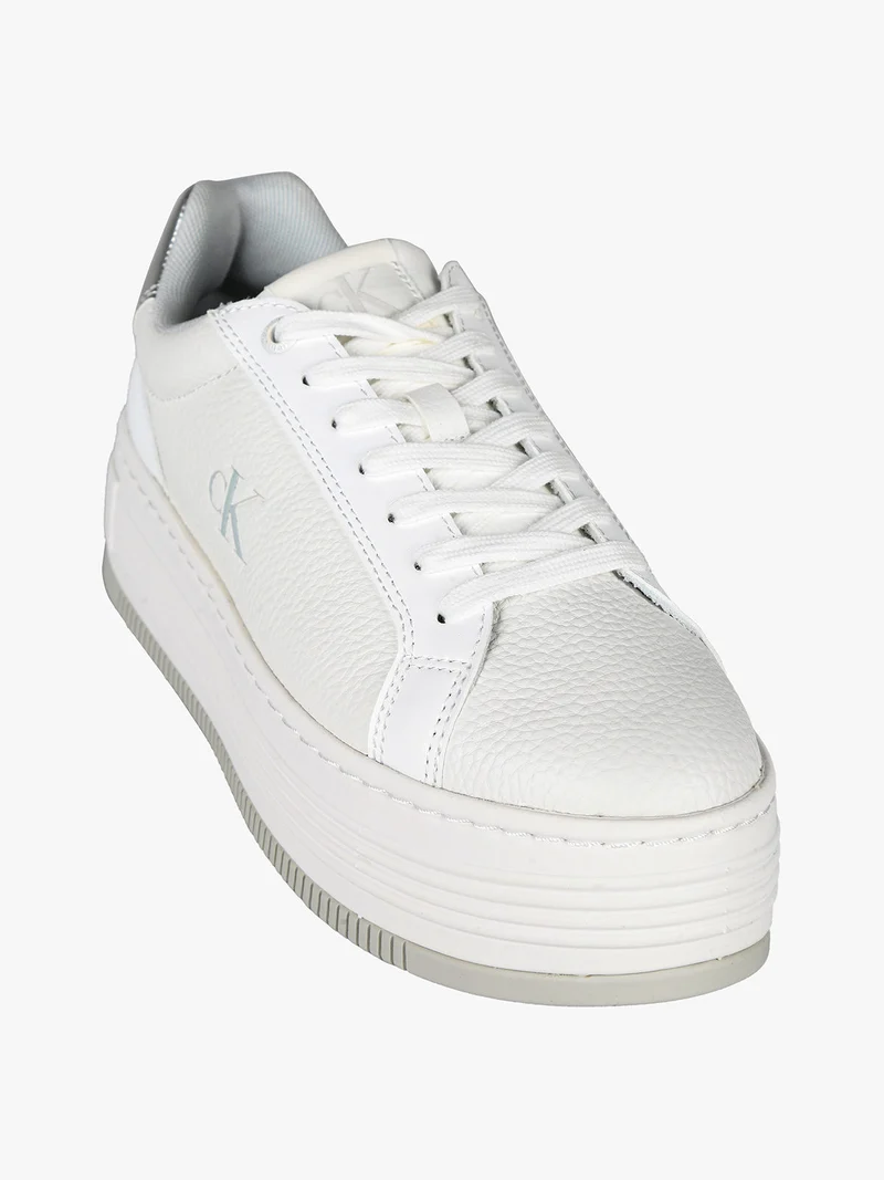 BOLD FLATFORM LOW Sneakers in pelle donna - bianco