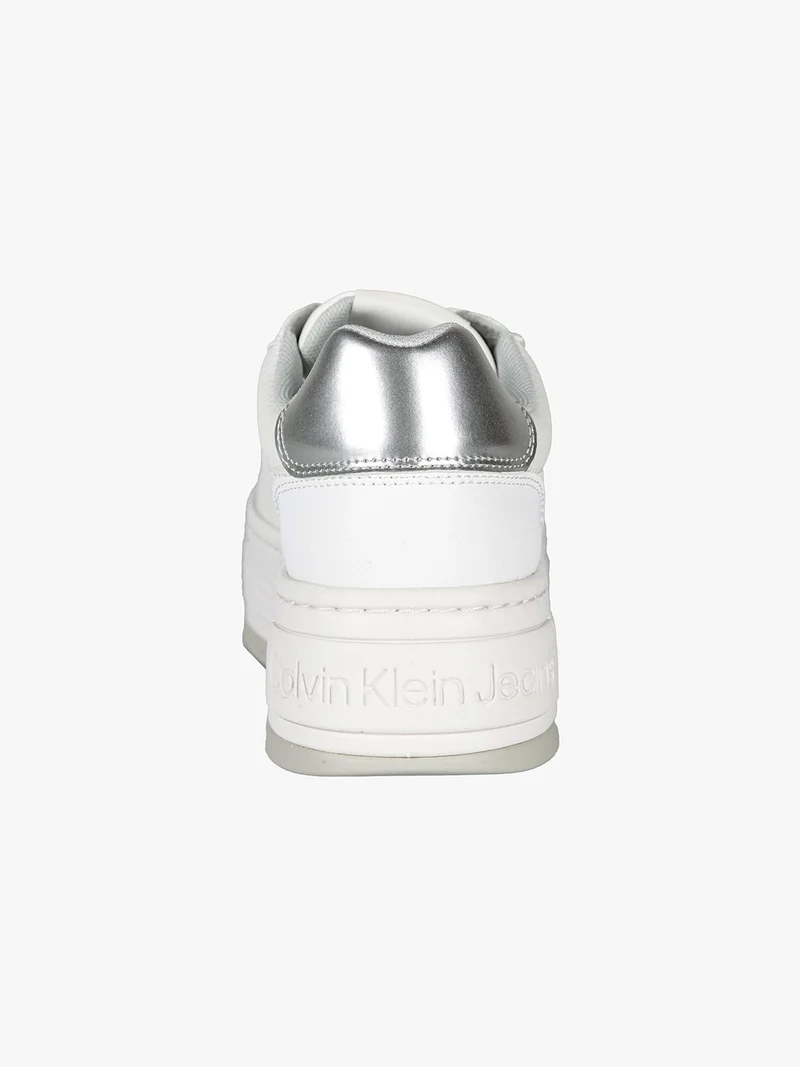 BOLD FLATFORM LOW Sneakers in pelle donna - bianco