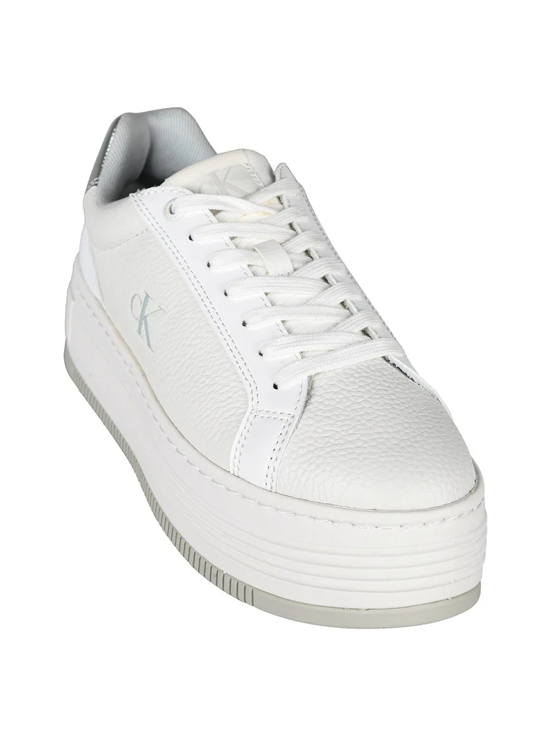 BOLD FLATFORM LOW Sneakers in pelle donna - bianco