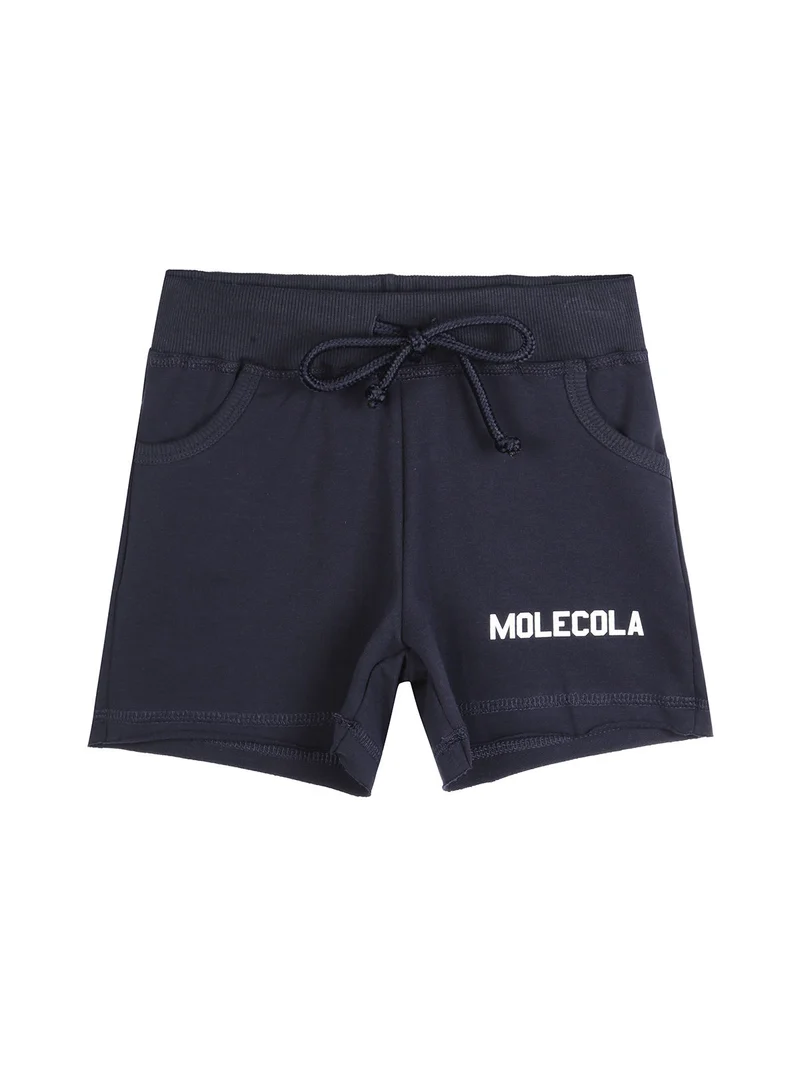 Shorts sportivi in cotone - blu