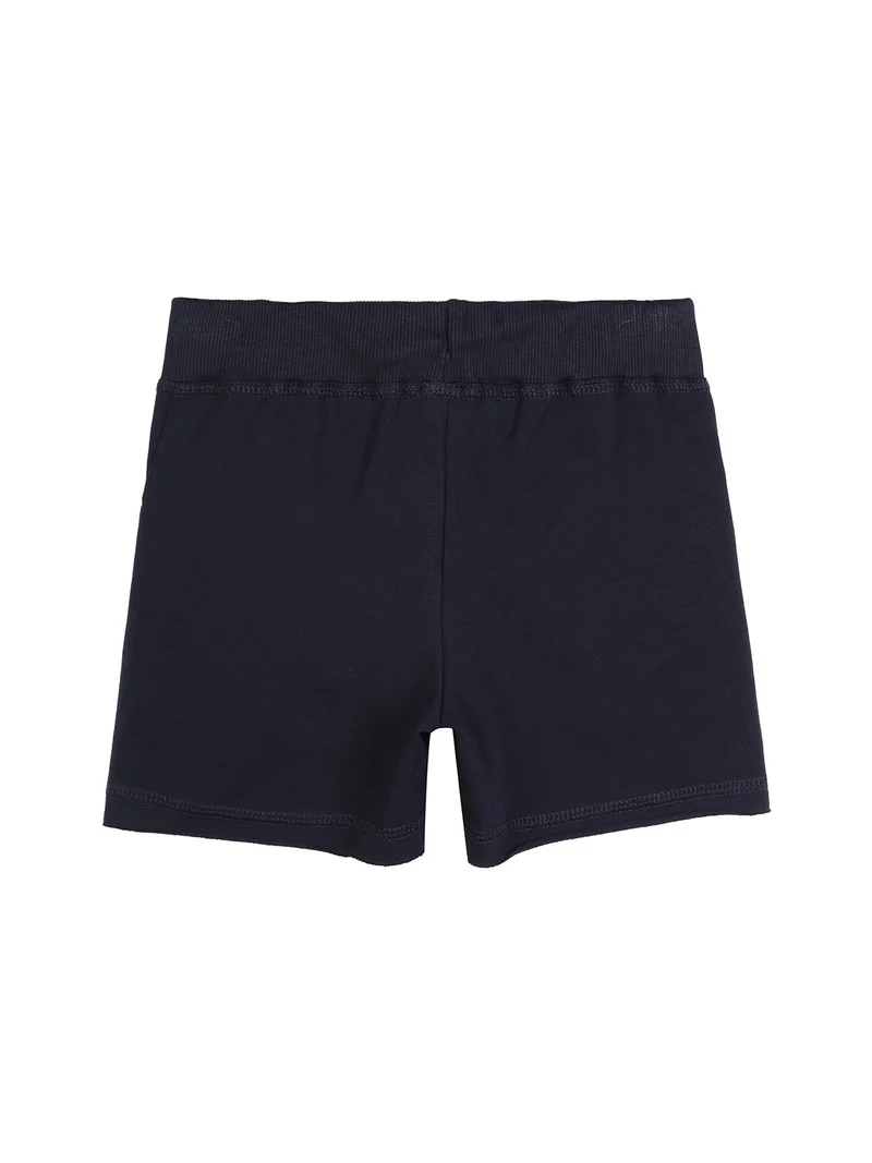 Shorts sportivi in cotone - blu