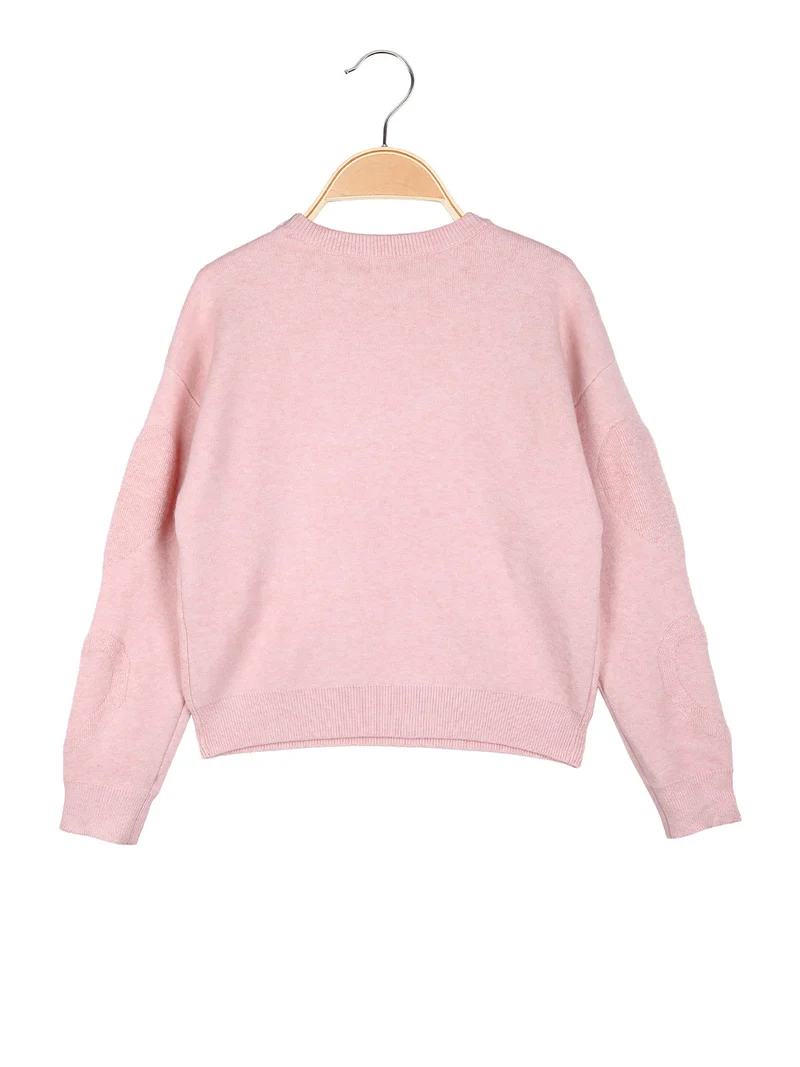 Maglione da bambina cuori - rosa
