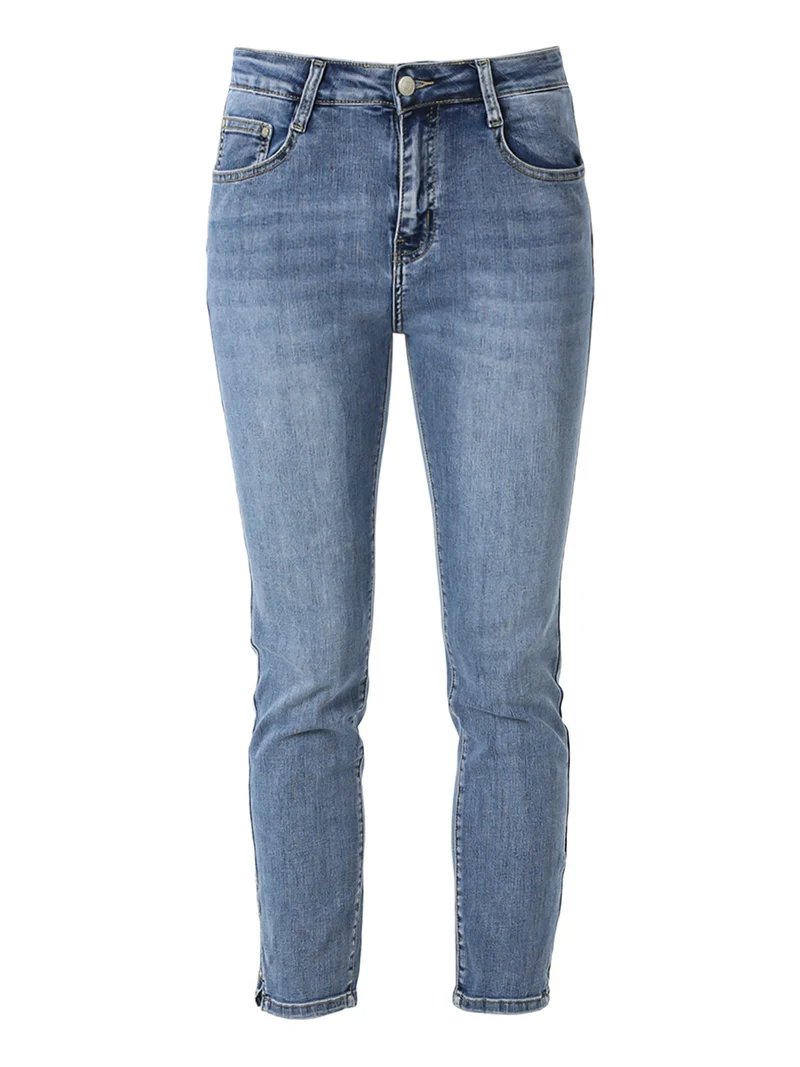 Jeans donna push-up con punto luce sul finale - jeans