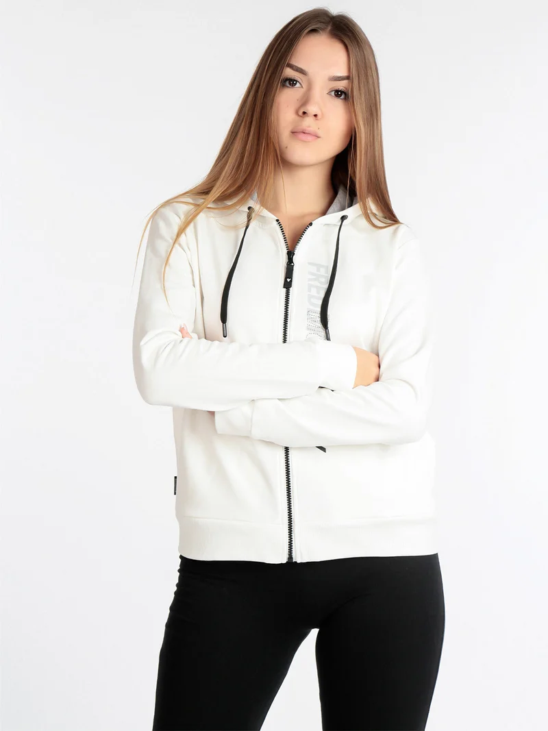 Felpa donna con cappuccio - bianco