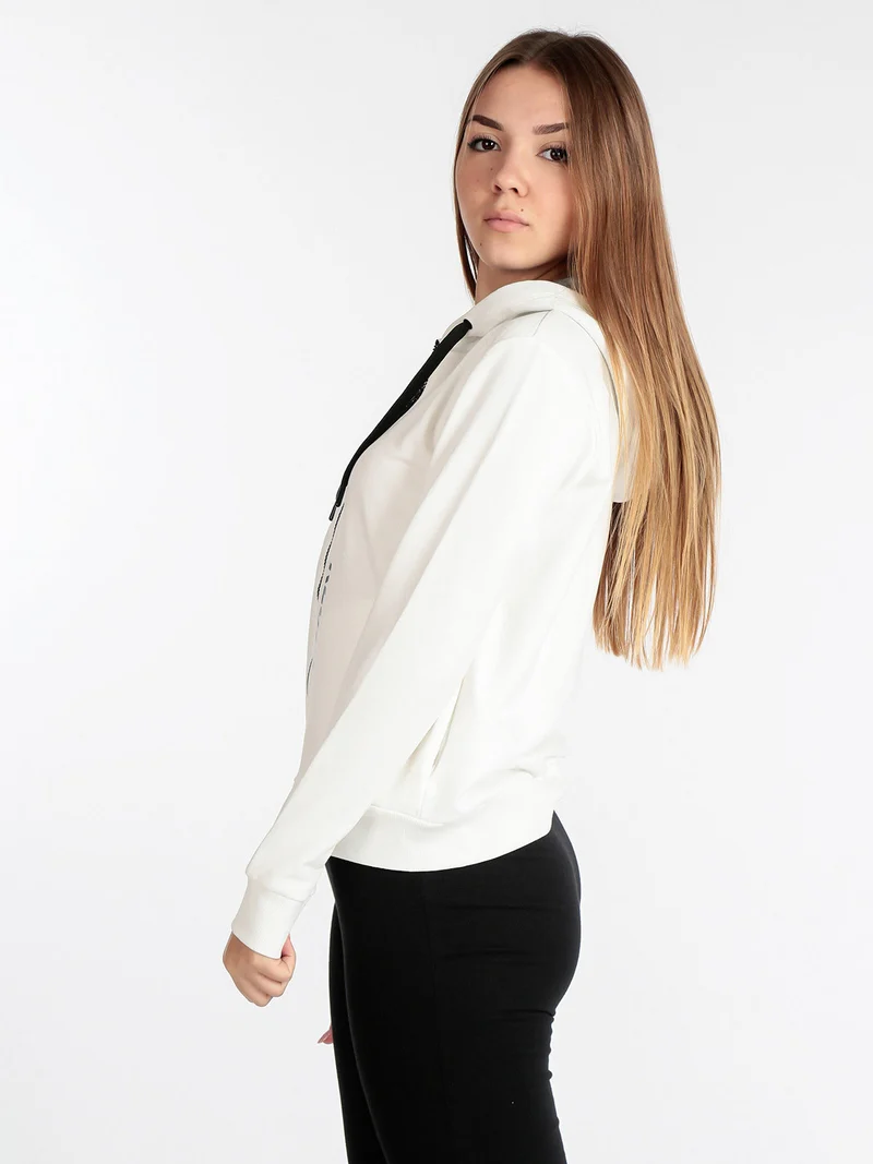 Felpa donna con cappuccio - bianco