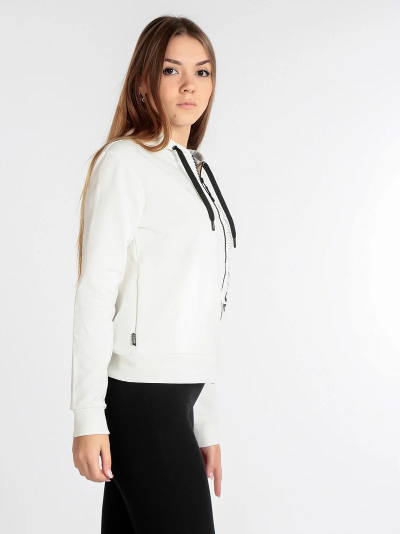 Felpa donna con cappuccio - bianco